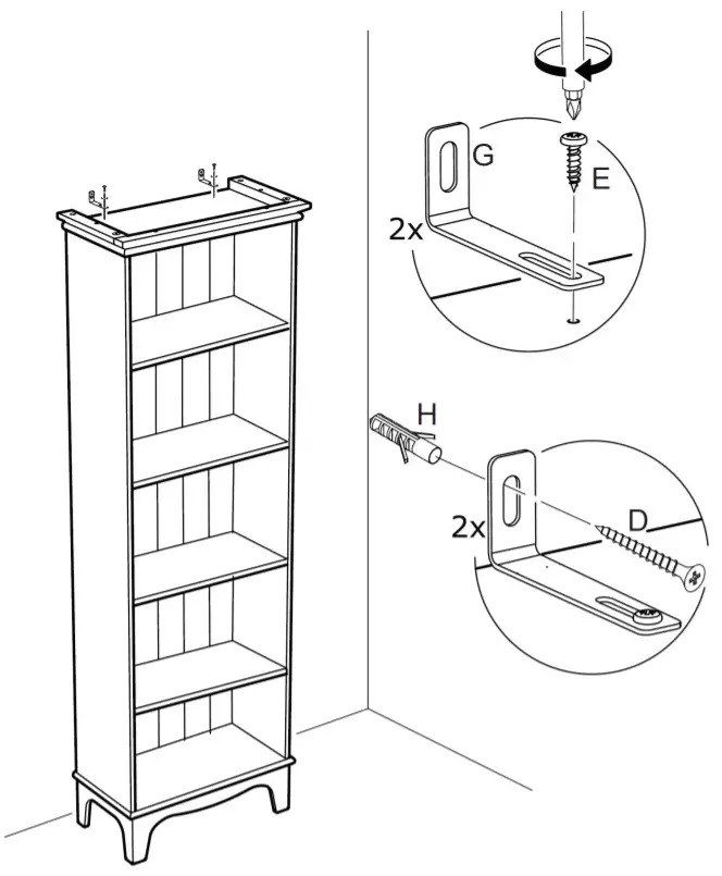ovela OVBRONBSWHA Bronson Bookshelf- Step 21