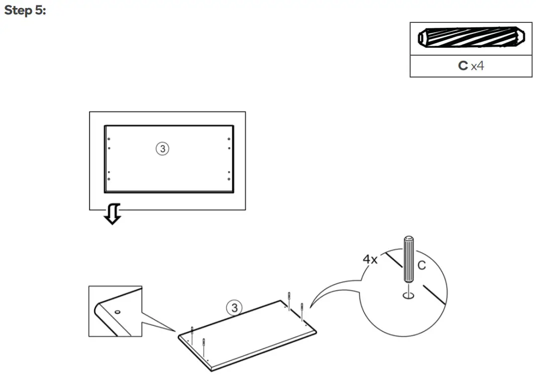 ovela OVBRONBSWHA Bronson Bookshelf- Step 5