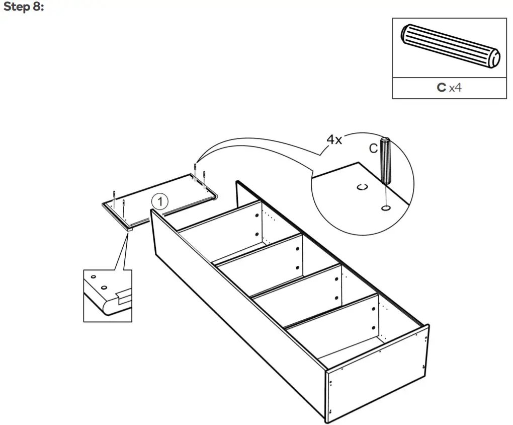 ovela OVBRONBSWHA Bronson Bookshelf- Step 8