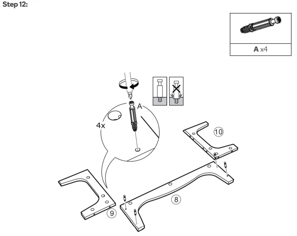 ovela OVBRONBSWHA Bronson Bookshelf- Step12