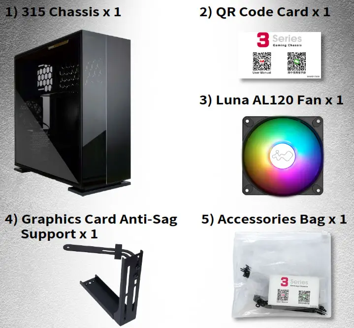 InWin 315 Mid Tower Chassis Unveiled - Package Contents