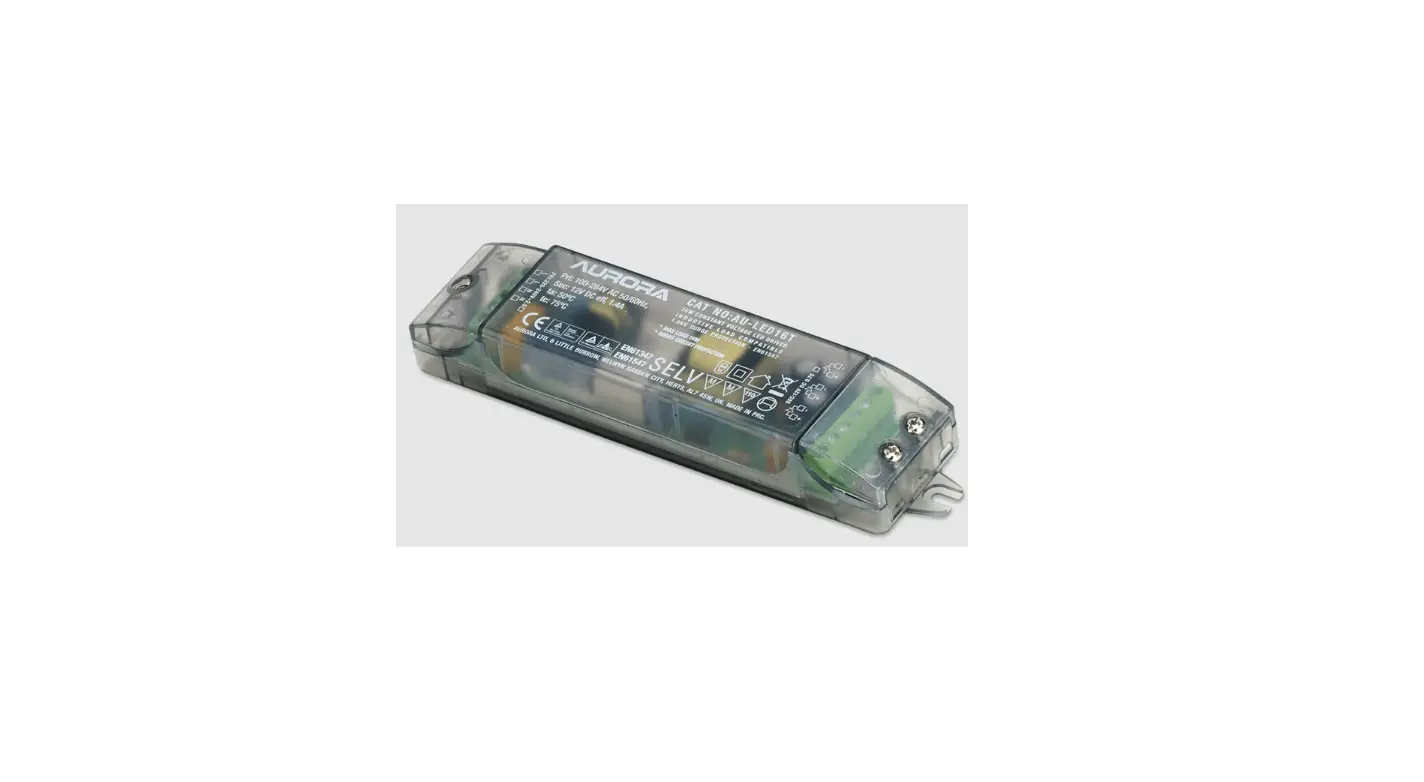 Aurora ‎au-led16t 12v Constant Voltage 16w Led Driver Instruction Manual
