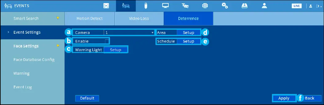 configure deterrence