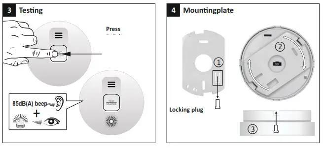 ELRO CBFS25 Smoke Alarm with Magnet- 3