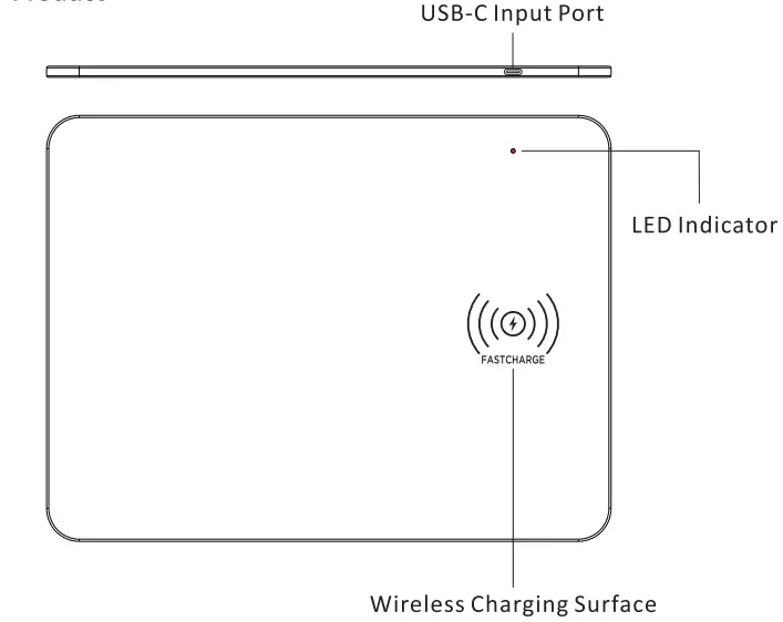 ArielPromoGifts CD 1092 Affinity Mouse Pad with 10W Fast Wireless Charger