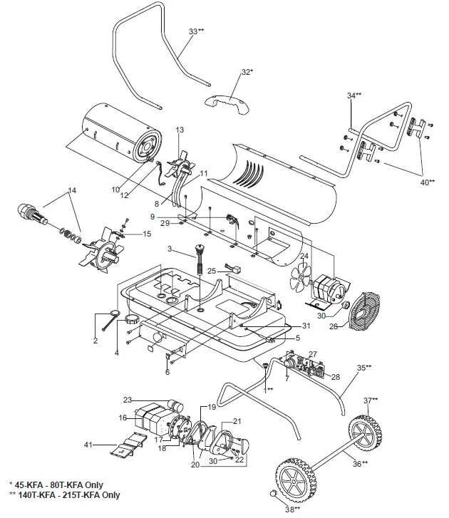MASTER MH-45-KFA Kerosene Forced Air Heater FIG 13