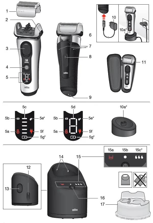 BRAUN Series 8 8370cc Electric Shaver 1