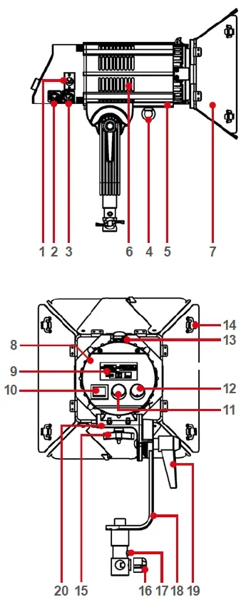 walimex pro FLB-100 Bi Fresnel LED Brightlight FIG1