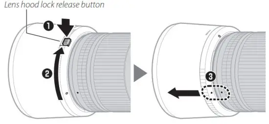 Nikon A52256 Nikkor z 105mm f 2.8s Lens - removing the lens hood