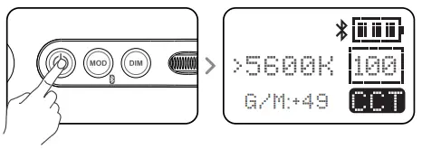 Godox TL30 RGB LED Tube Light - Power Switch