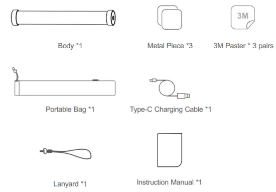 Godox TL30 RGB LED Tube Light - What's in the Box