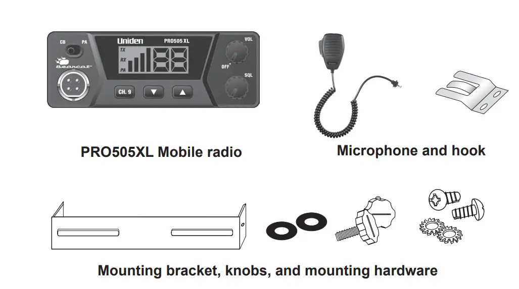 Uniden-PRO505XL-40-Channel-CB-Radio-Pro-Series,-Compact-Design-fig-1