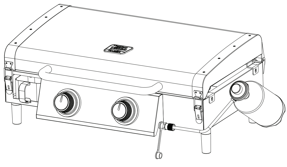 Blue Rhino GGT2131L Outdoor 2-Burner Portable LP Gas Griddle