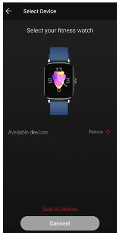 connect the device with the App