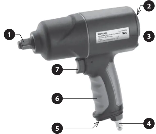 fortum 4795010 Air Impact Wrench 12