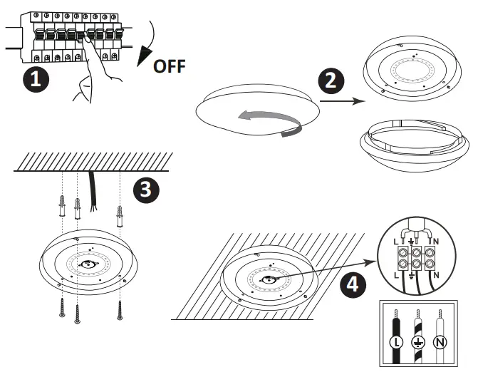 PLAFON 313386 Adar LED 13W Slim Polux - fig1