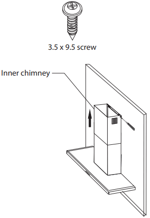 PHILCO PEW 613 Range Hood -inner chimney