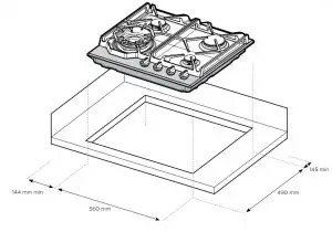 FIG 1 Westinghouse 60cm Gas Cooktop