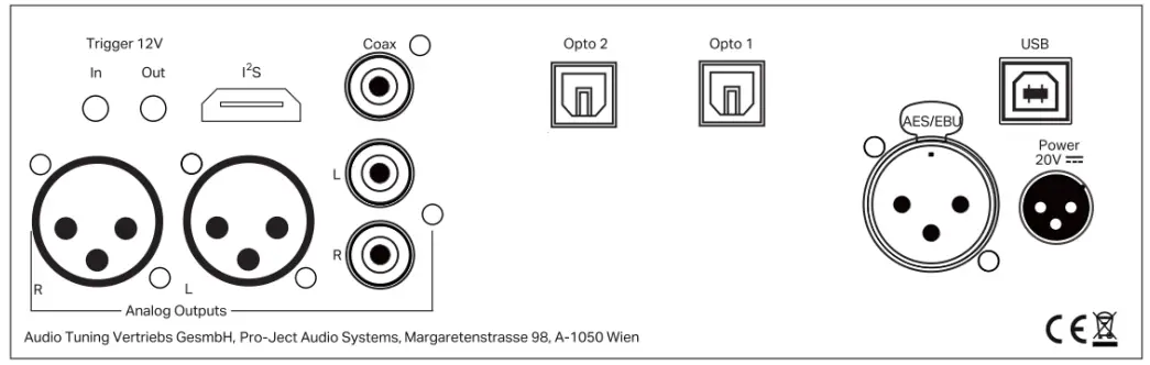 BOX DESIGN Pro-Ject DAC Box RS2 - Connectors