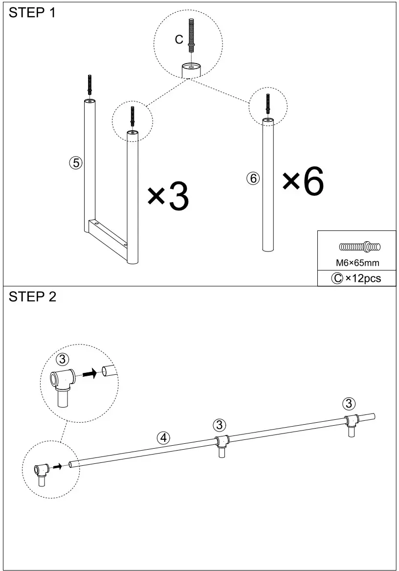 BYBLIGHT BB F1549XL Rustic Brown Industrial Rectangle Particleboard Console - Figure 2
