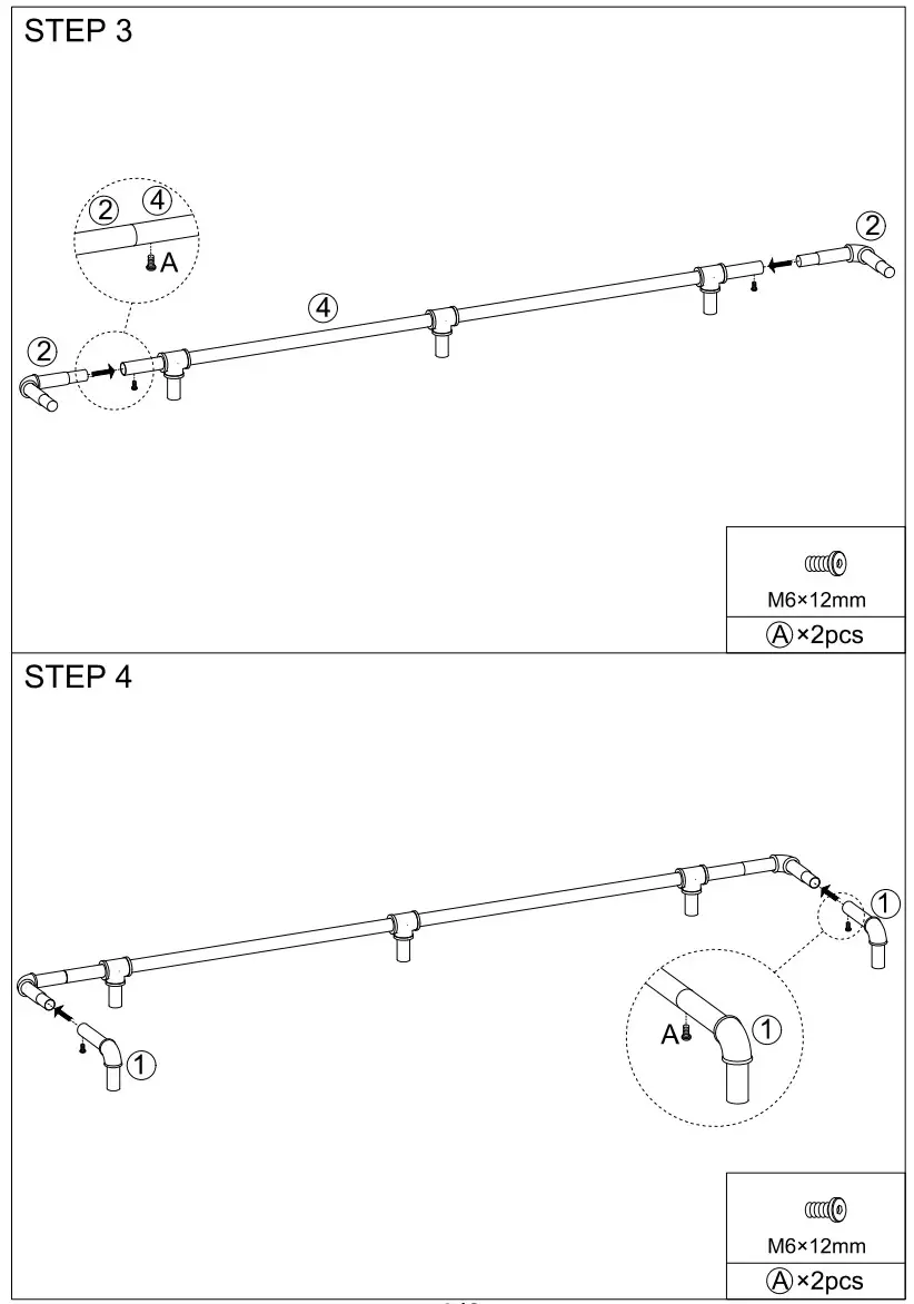 BYBLIGHT BB F1549XL Rustic Brown Industrial Rectangle Particleboard Console - Figure 3