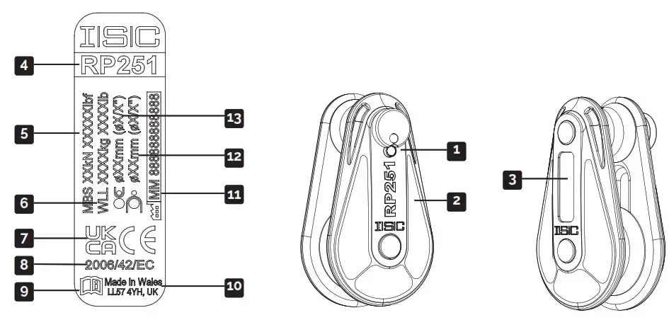 ISC RP248 Rigging Pulleys - Nomenclature 2