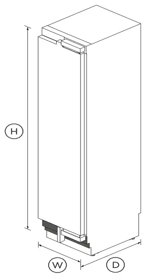 FISHER PAYKEL RS1884FRJK1 18 Inch Ice Integrated Column Freezer - Fig