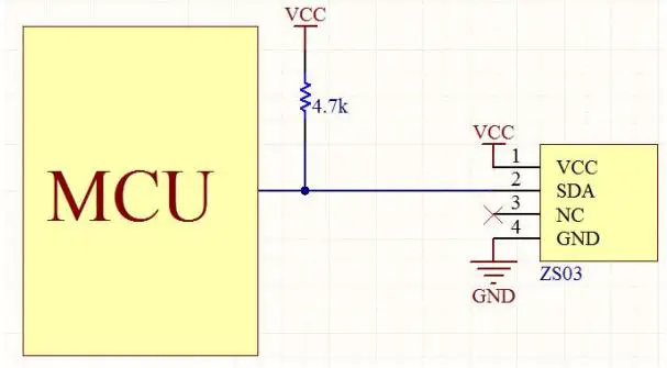 Winsen ZS03 Temperature and Humidity Module - Typical circuit
