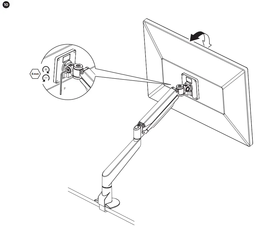 innovative E2 1 Single Articulating Monitor Arm - fig 10