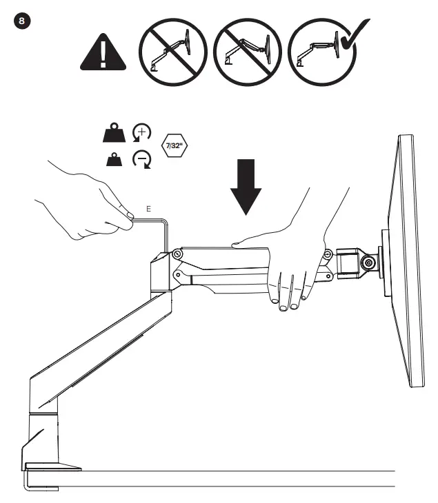 innovative E2 1 Single Articulating Monitor Arm - fig 8