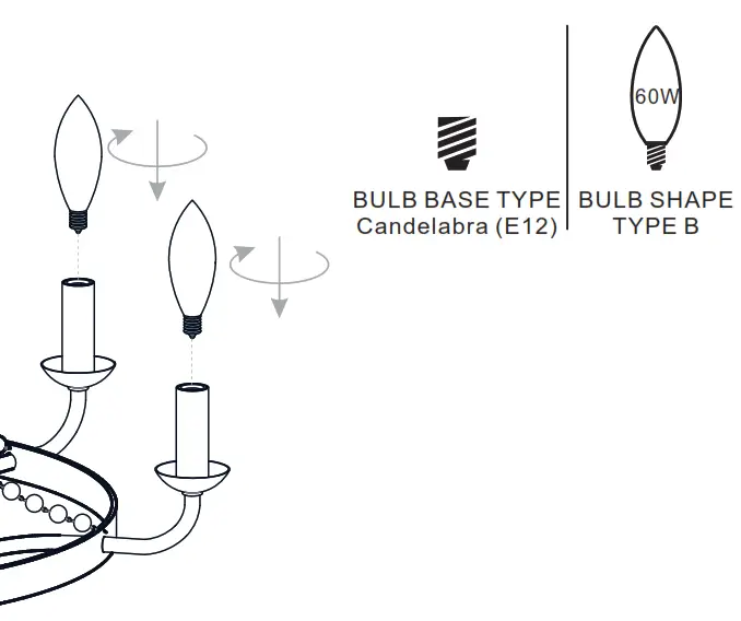 QUOIZEL ADL5030MBK Adelaide 9 Light Chandelier Bulea 1