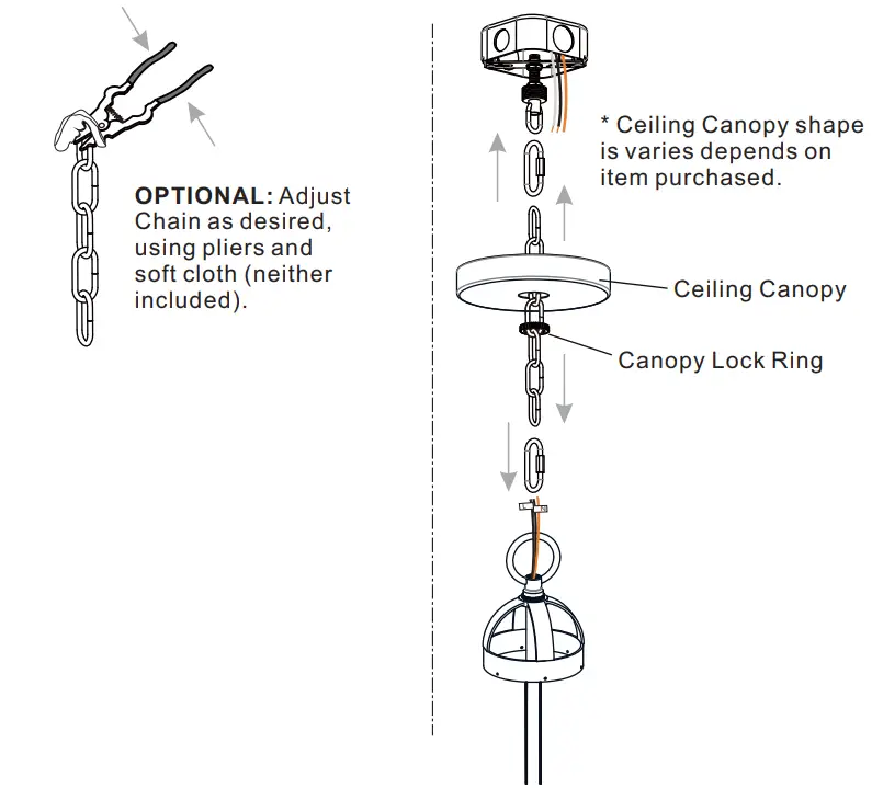 QUOIZEL ADL5030MBK Adelaide 9 Light Chandelier - MOUNTING HARDWARE 1