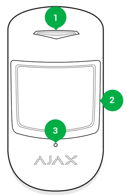 AJAX AJ COMBIPROTECT W CombiProtect Motion Glassbreak Detector