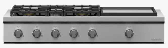 FISHER PAYKEL CPV3-485GD-N 48 Inch Gas Rangetop with Griddle