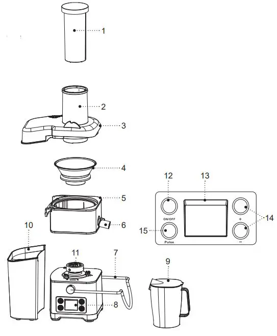 BRAYER BR1704 Electric Juicer Instruction Manual - Product Overview
