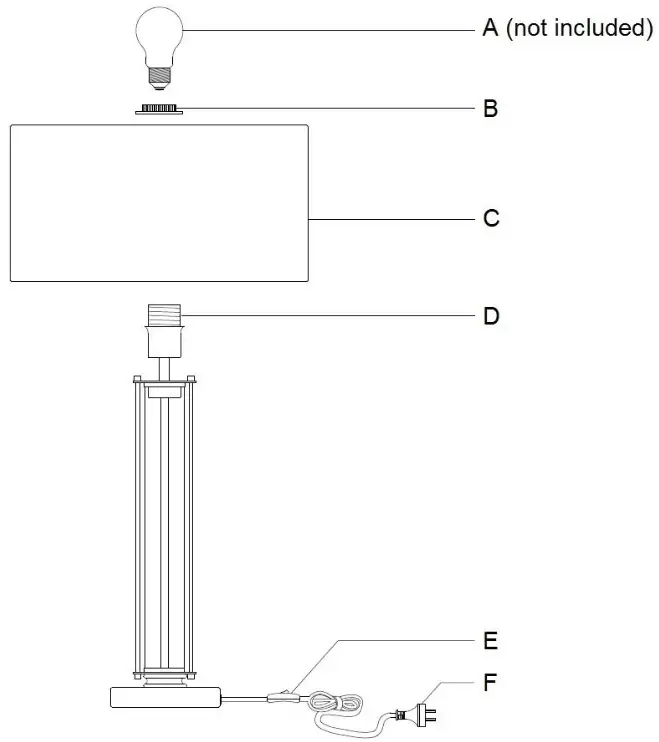 Lucci decor 271007 Iris Table Lamp