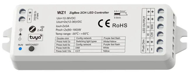 SKYDANCE WZ1 2CH LED Controller Mechanical Structures