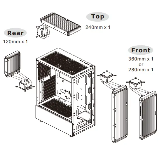 thermaltake S200 TG ARGB Tower Chassis - Liquid c