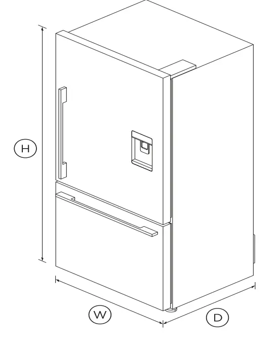 FISHER PAYKEL RF170WDRX5 N Freestanding Refrigerator Freeze - Fig