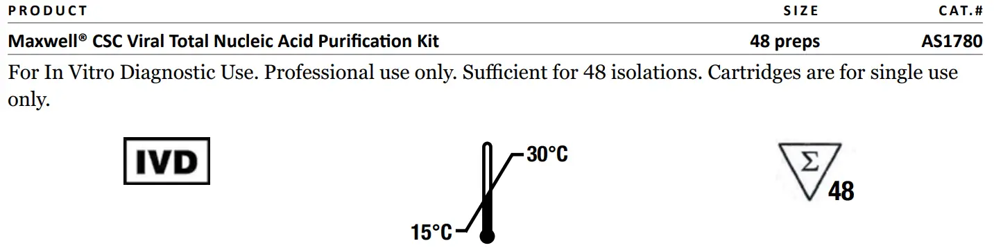 Promega-AS1780-Maxwell-CSC-Viral-Total-Nucleic-Acid-Purification-Kit-fig-1