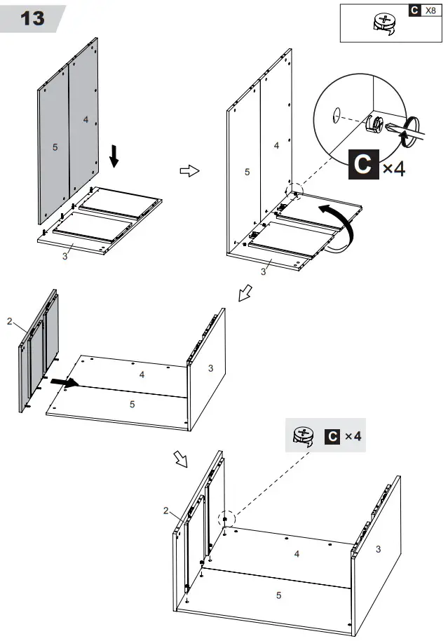 DEVAISE AWJG008 Wood 2 Large Drawer File Cabinet - Fig 13