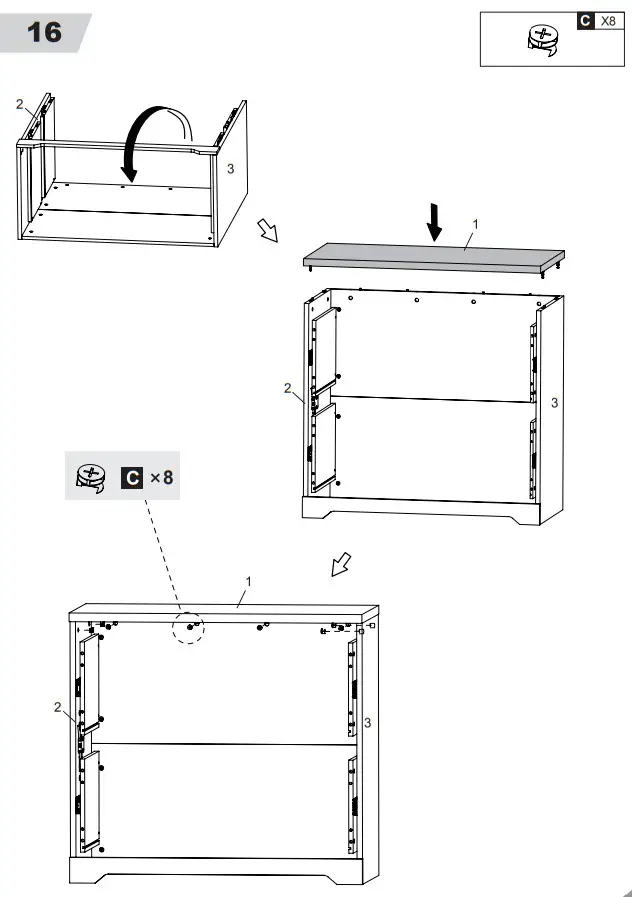 DEVAISE AWJG008 Wood 2 Large Drawer File Cabinet - Fig 15
