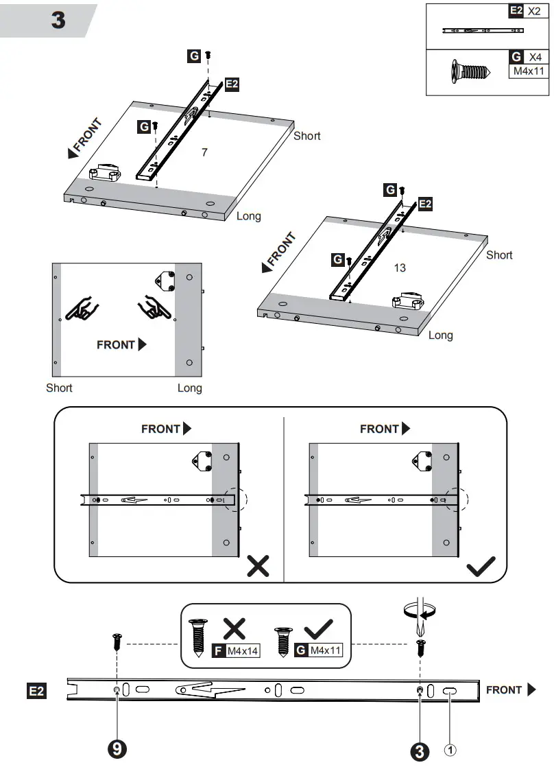 DEVAISE AWJG008 Wood 2 Large Drawer File Cabinet - Fig 2
