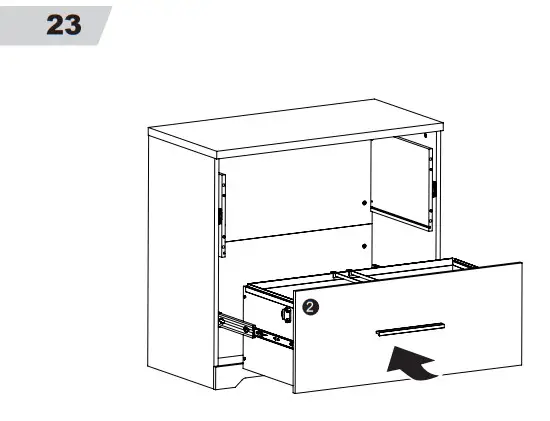DEVAISE AWJG008 Wood 2 Large Drawer File Cabinet - Fig 20