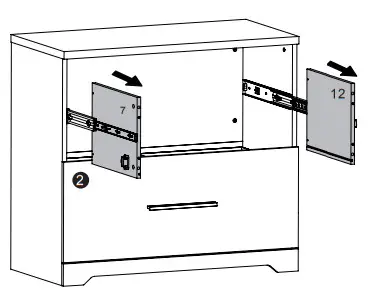 DEVAISE AWJG008 Wood 2 Large Drawer File Cabinet - Fig 21