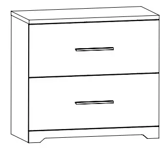 DEVAISE AWJG008 Wood 2 Large Drawer File Cabinet - Fig 23