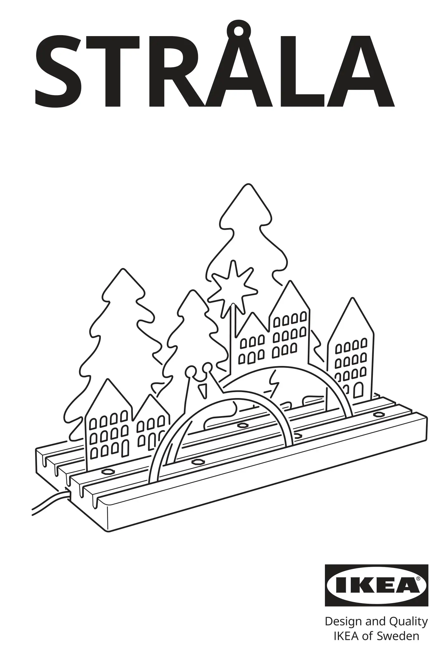 IKEA STRÅLA Decoration Set LED Table Lamp Instruction Manual