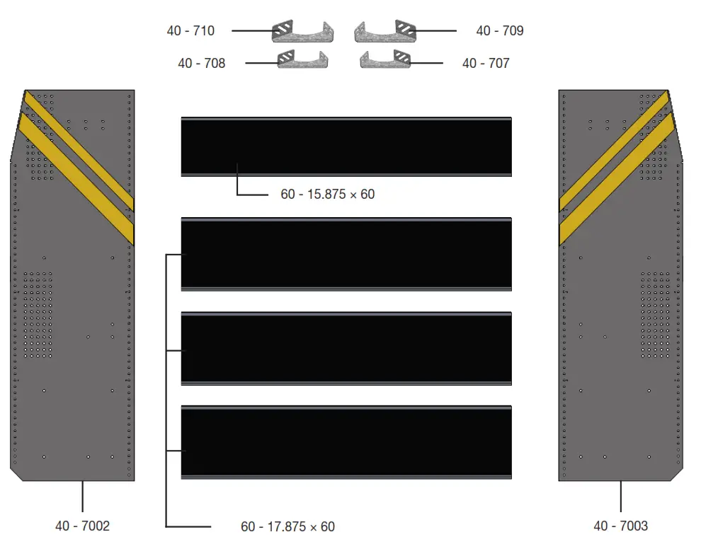RANGER DESIGN N5-DS60-4 Shelving Unit - Fig 3