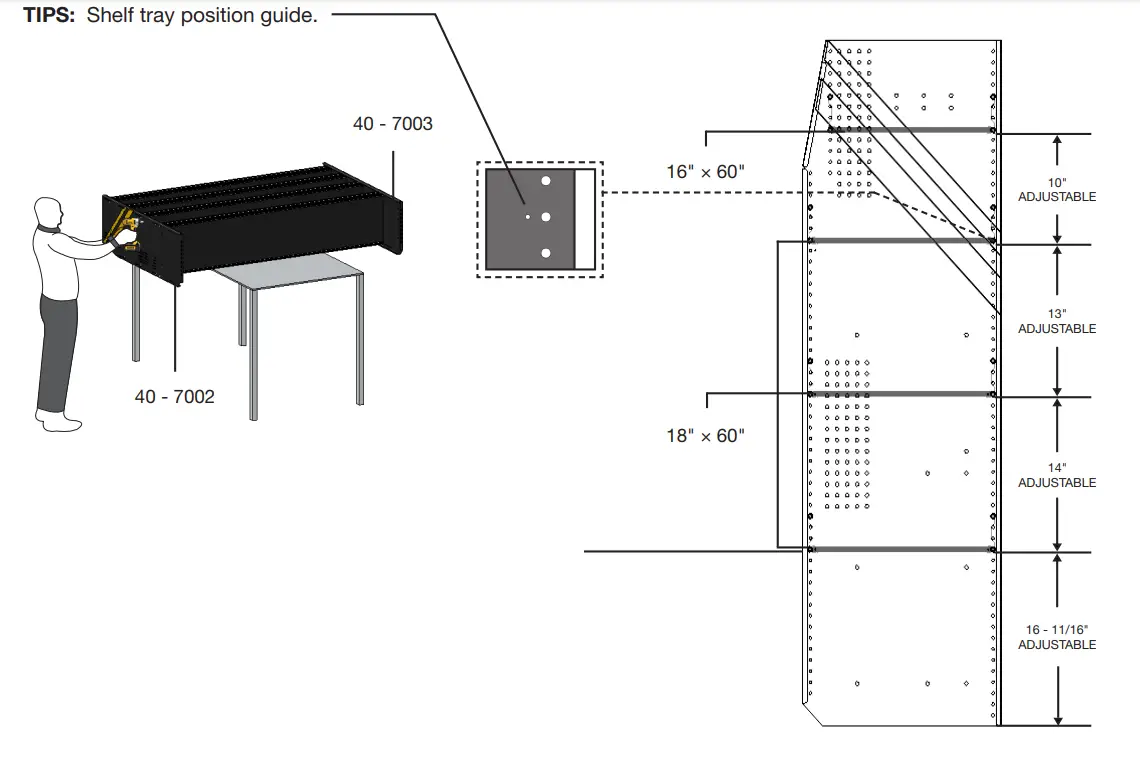 RANGER DESIGN N5-DS60-4 Shelving Unit - Fig 4