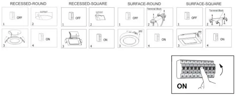 naeve 1373523 Komplex Built-in Surface Mounted Light - 4